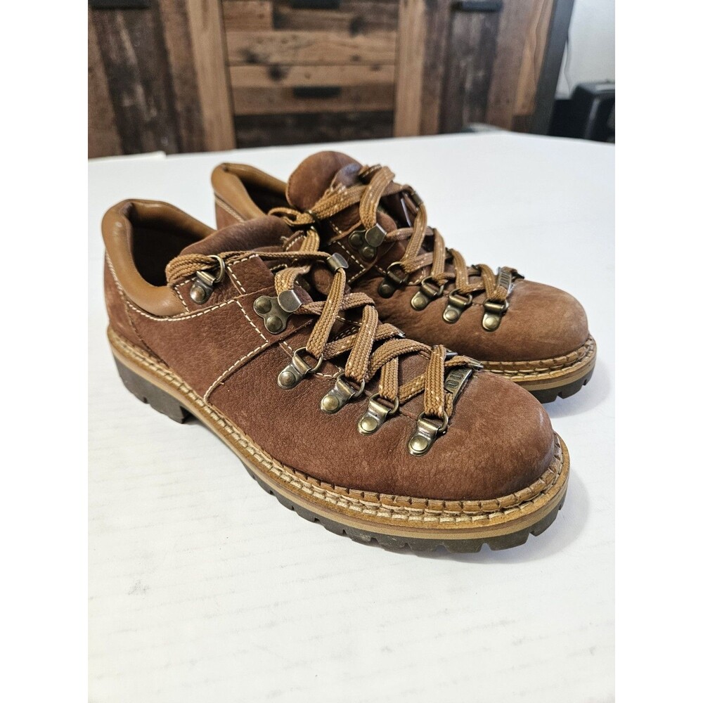 OUT Outdoor Urban Terrain Brown Leather Suede Hiking Shoes Lug Sole Men’s US 9 M